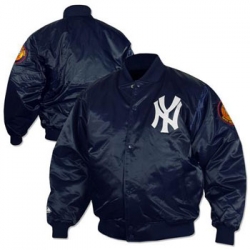 1952 Cooperstown Collection Satin Jacket with Mantle's Rookie Season Patch 50th Annv Patch