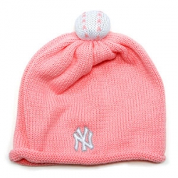 32 Yankees infant size Pink Pom Pom Ski cap