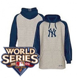 027 Style 1 Yankees Hood with 2009 World Series Patch Gray & Navy Sleeves
